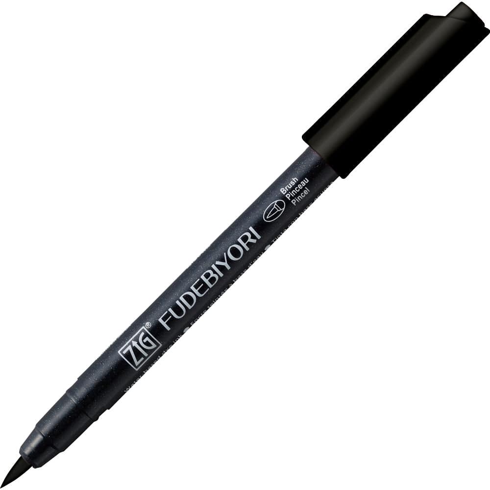 Kuretake Bimoji Fude Pen - pigmented ink pen - brush tip - black