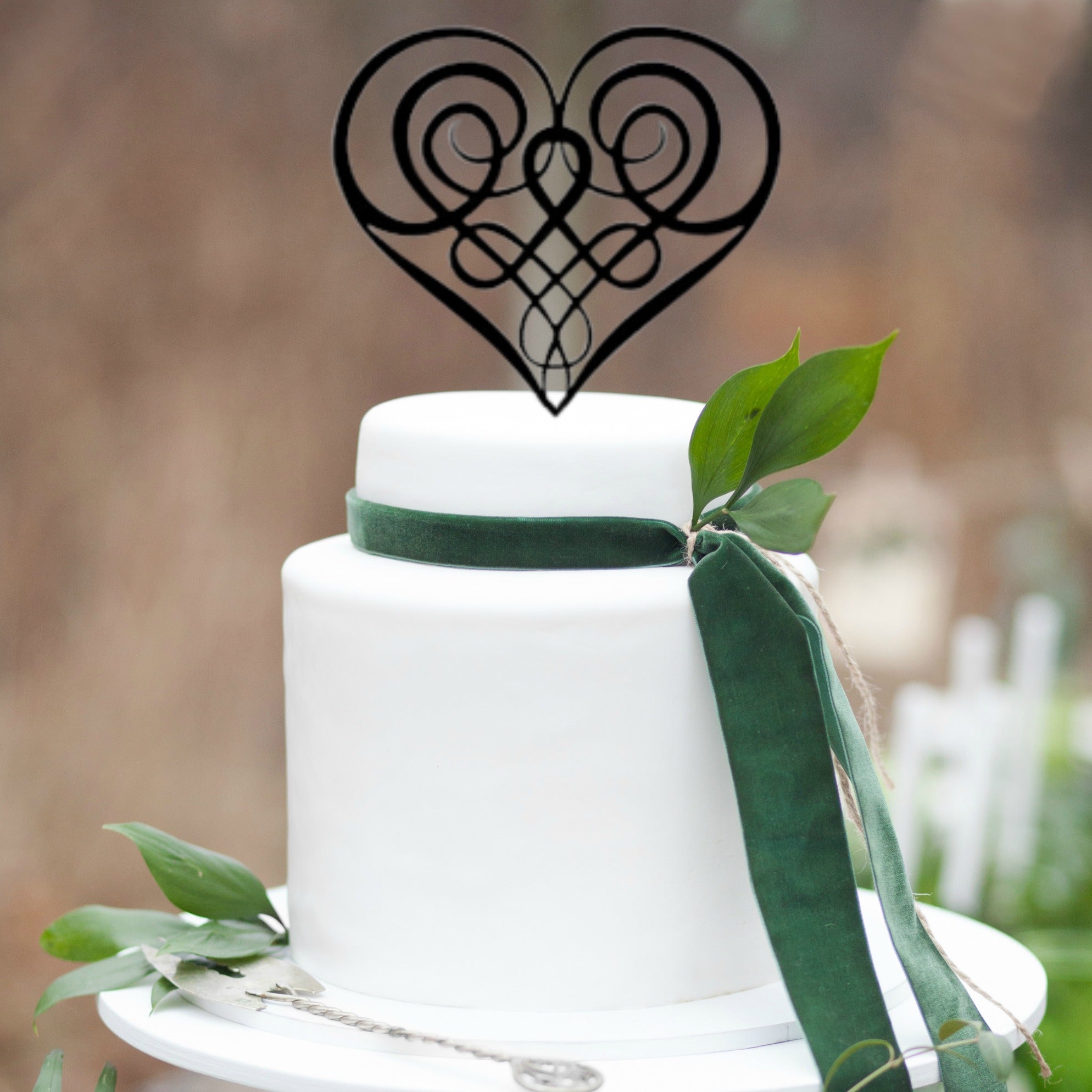 Celtic Knot Love Wedding Cake Topper