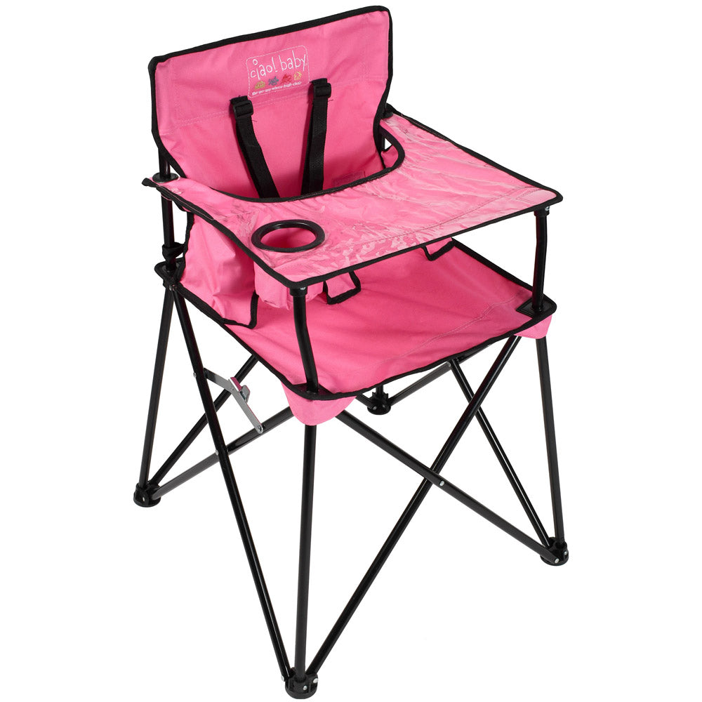 portable high chair pink