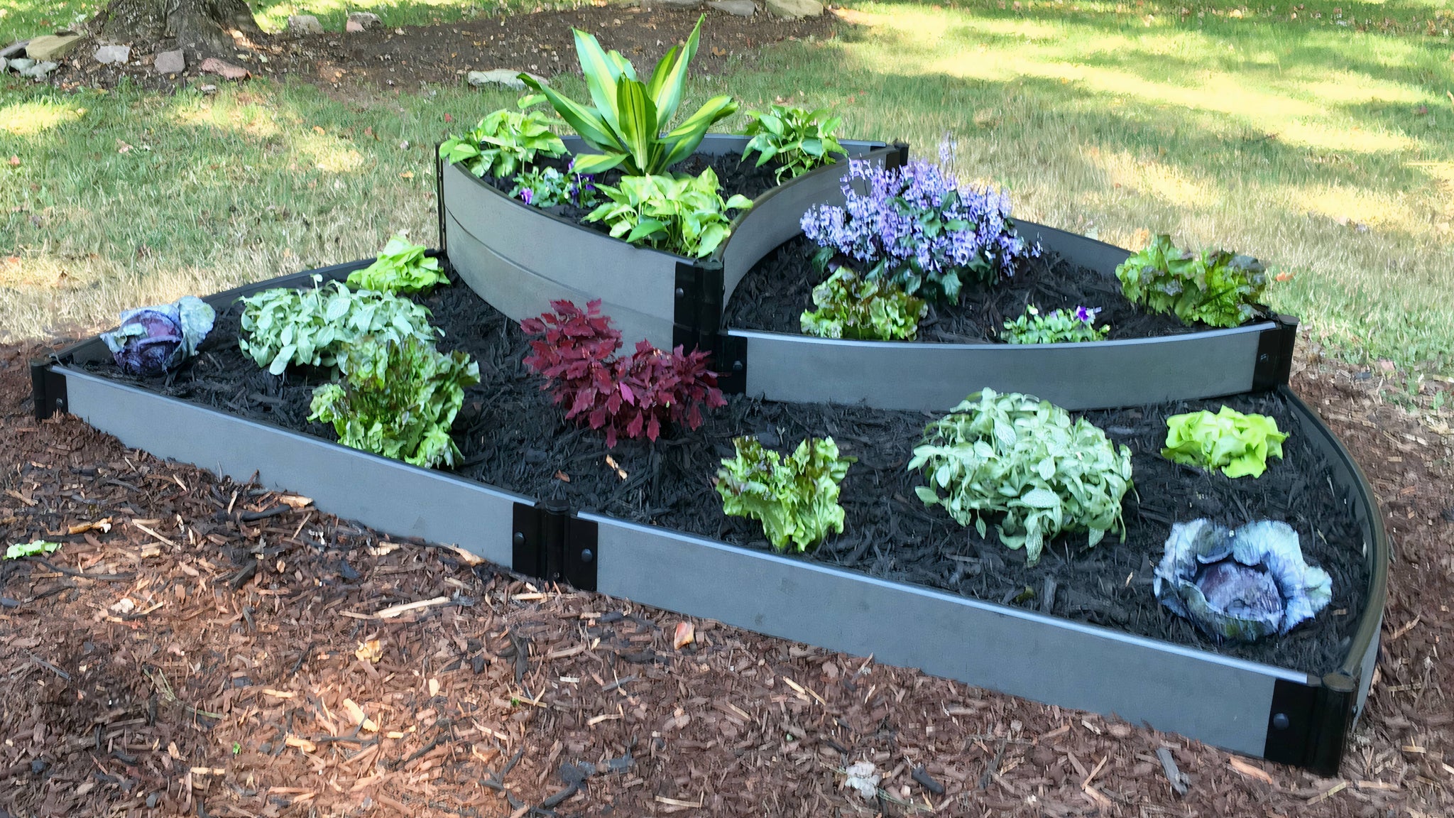 half circle garden bed