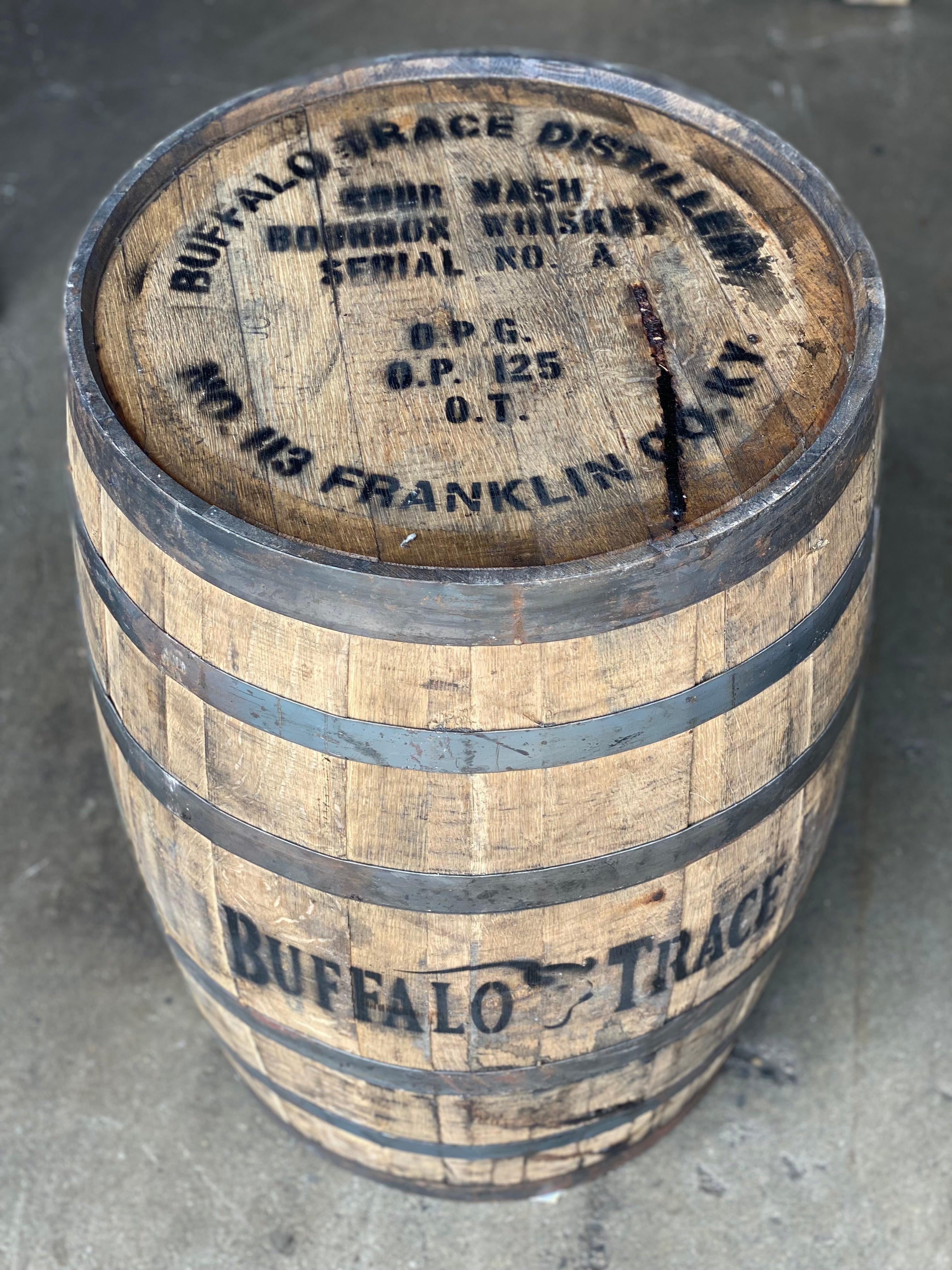 Buffalo Trace Whiskey Barrel Whole Authentic 53 Gallon