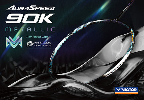 Victor Auraspeed 90K Metallic Badminton Racket on sale at Badminton Warehouse!