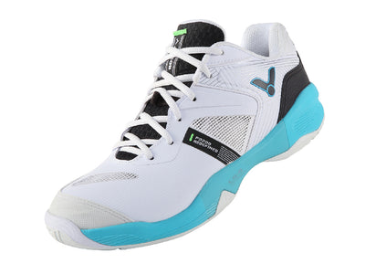 Victor PS 9200II AU Badminton Court Shoe in white and blue color on sale at Badminton Warehouse