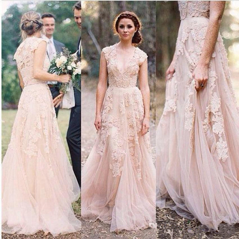 pink boho bridesmaid dress