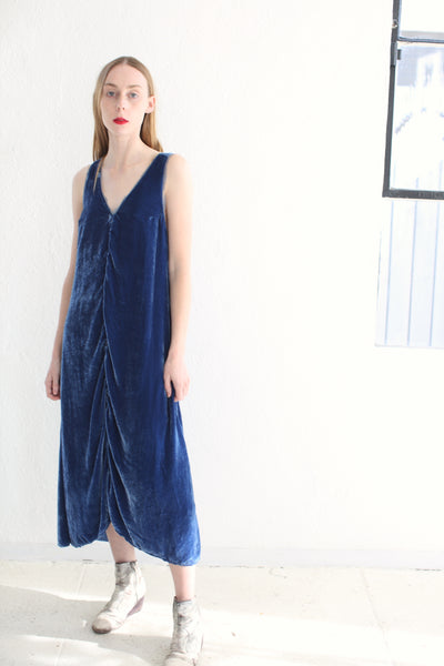 20.3.10 Velvet Sleeveless Shift Dress/ Royal Blue – the hazel brown