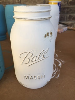 Distressed Mason Jar 