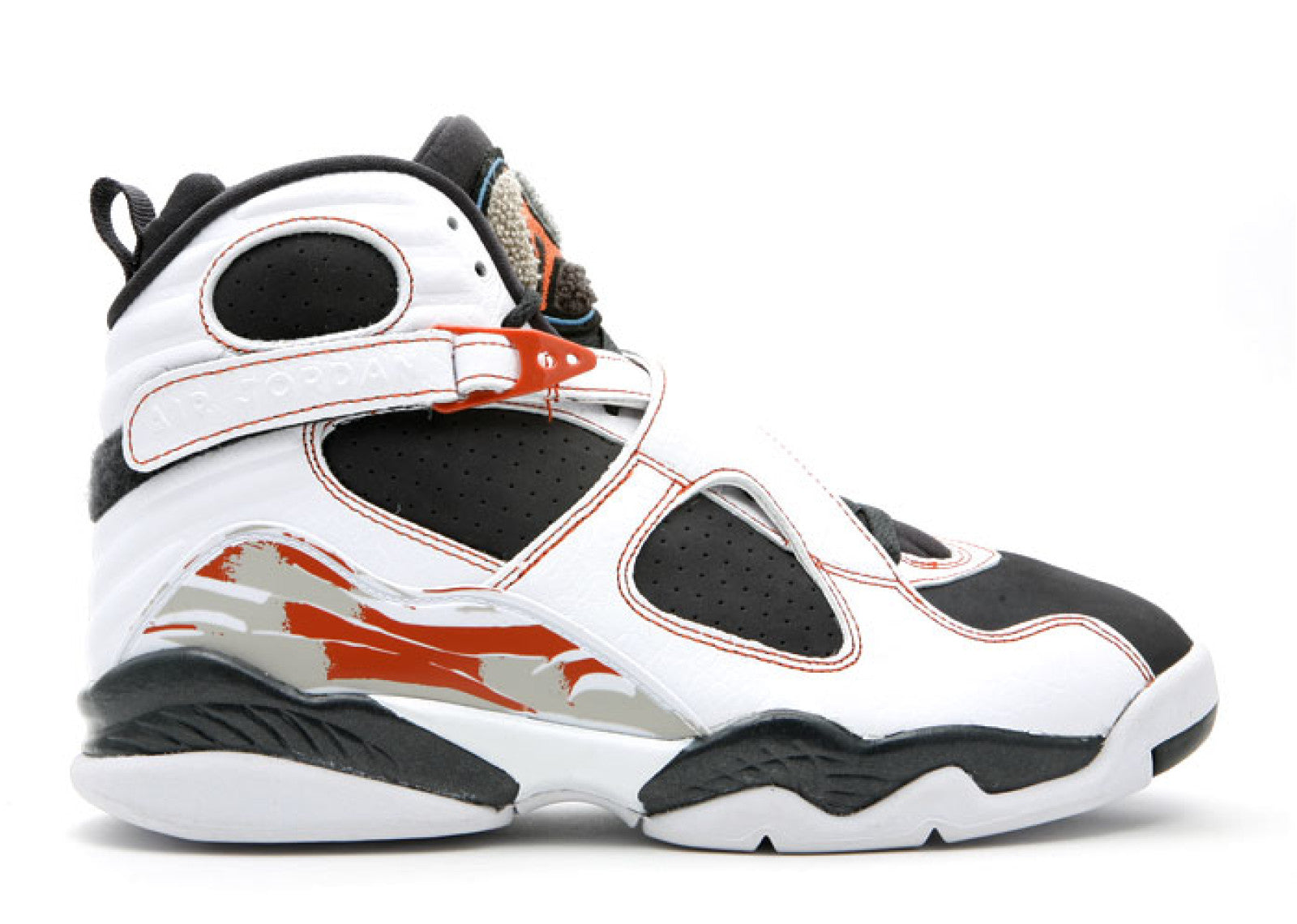 orange white and grey jordan 8