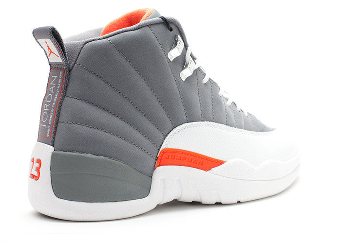 grey white orange jordan 12