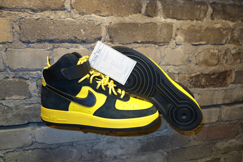 black and yellow air force 1 high