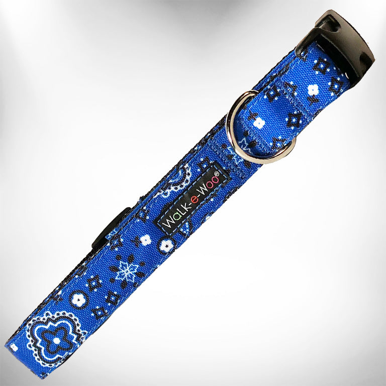 blue bandana dog collar