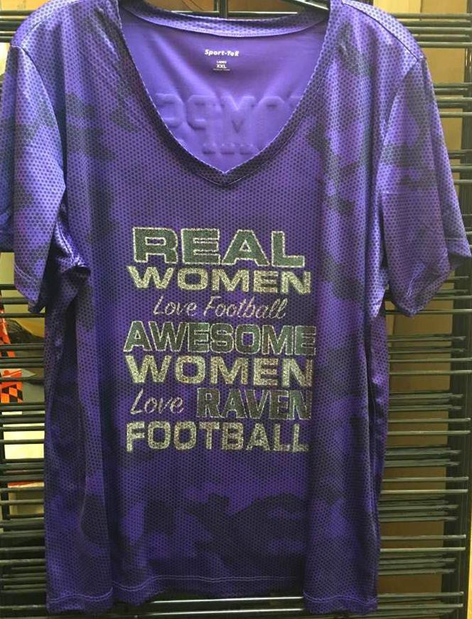 Football Ravens Glitter Camo Ladies 