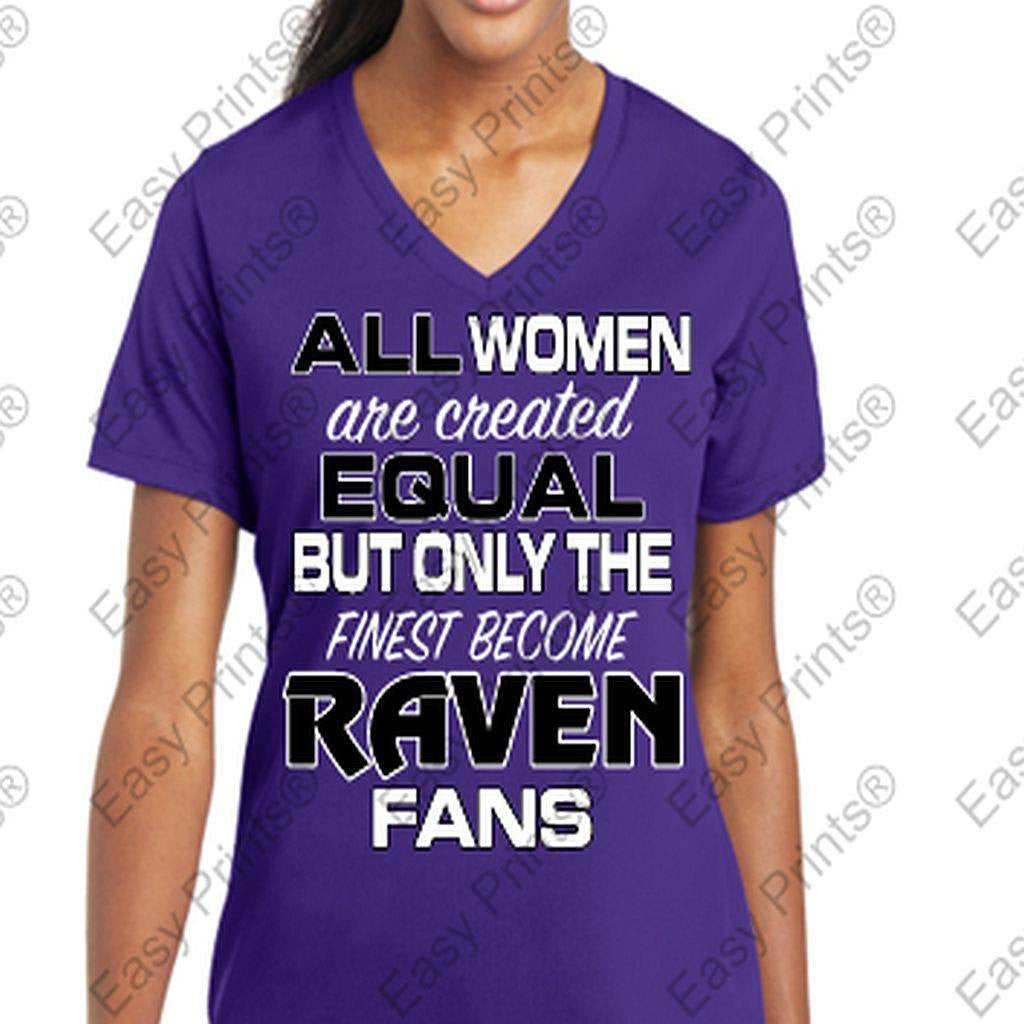 Ladies V T-Shirt Purple or B – Raven