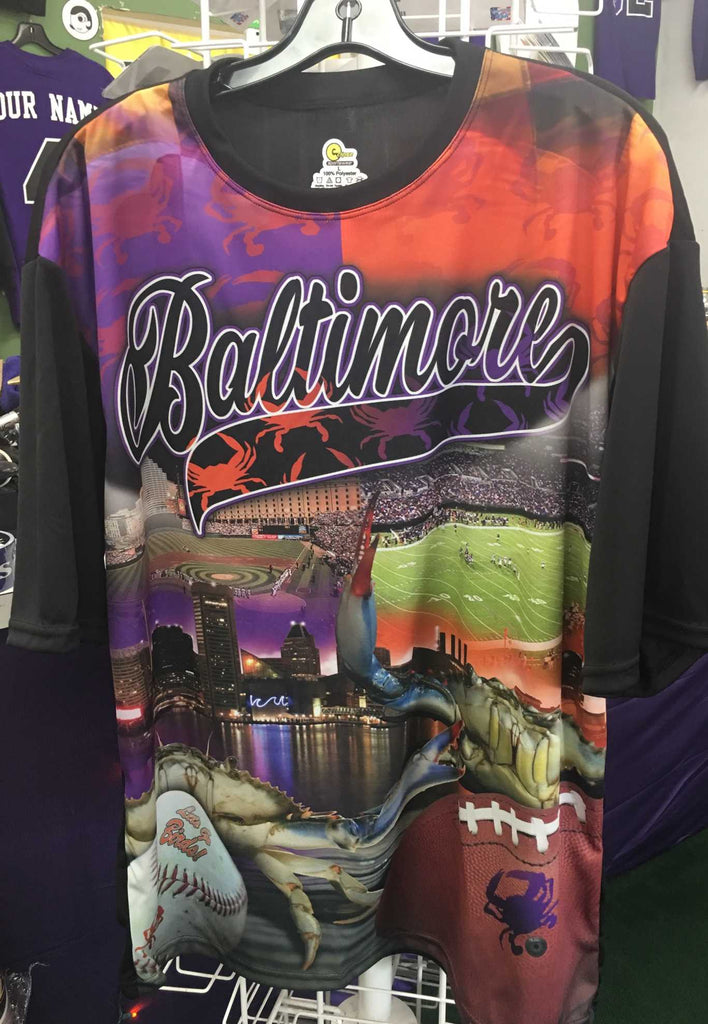 Custom Baltimore Ravens Orioles Split 