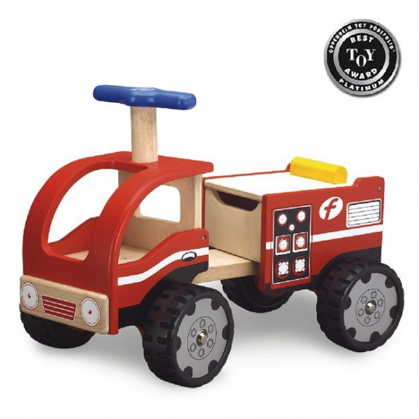 wooden fire engine ride on