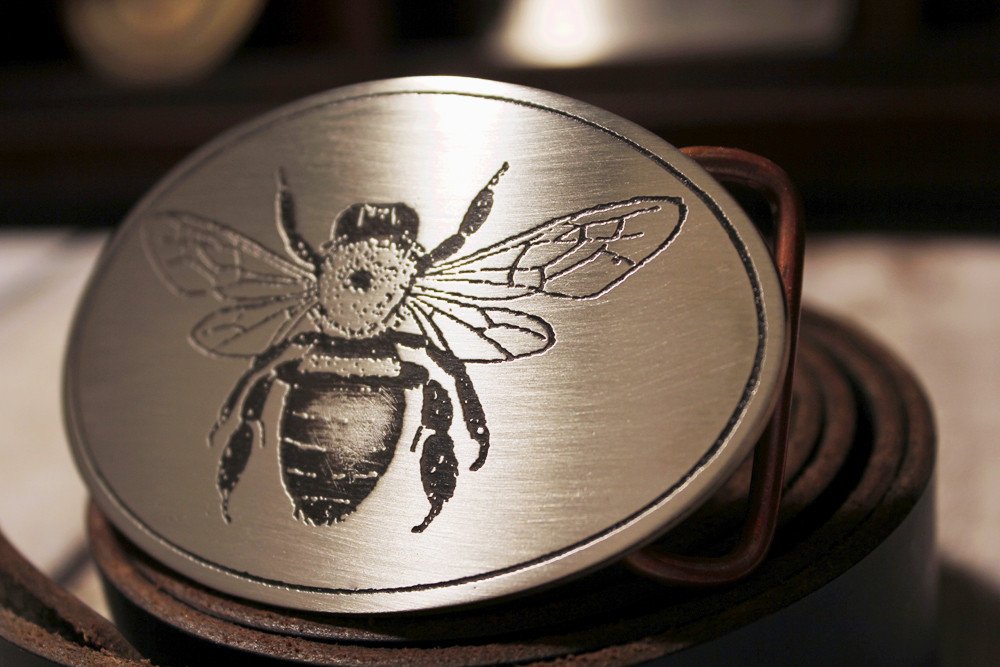 Honey Bee Belt Buckle – Metal Some Art