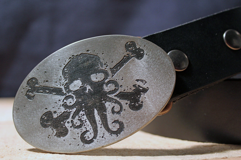 Cthulhu Pirate Skull Belt Buckle