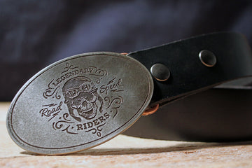 custom nickle belt buckle for motorcycle guys