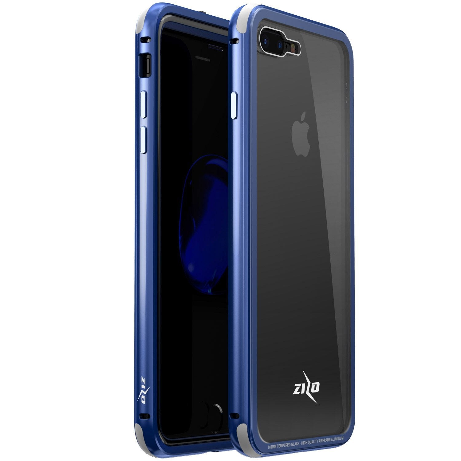 Zizo Atom Case for iPhone 8 Plus  Tempered Glass Screen Protector and