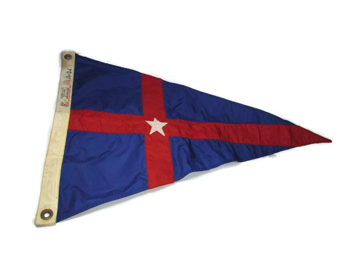 Dettras Nylon Dura-Lite Pennant Flag Blue with Red Cross – Attic and Barn Treasures
