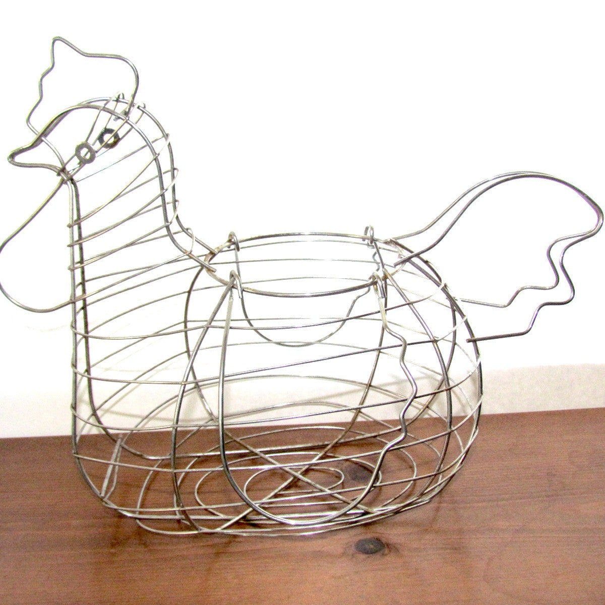 Egg Basket Chicken Holder Shaped Metal Wire Fruit Basket, Iron Egg