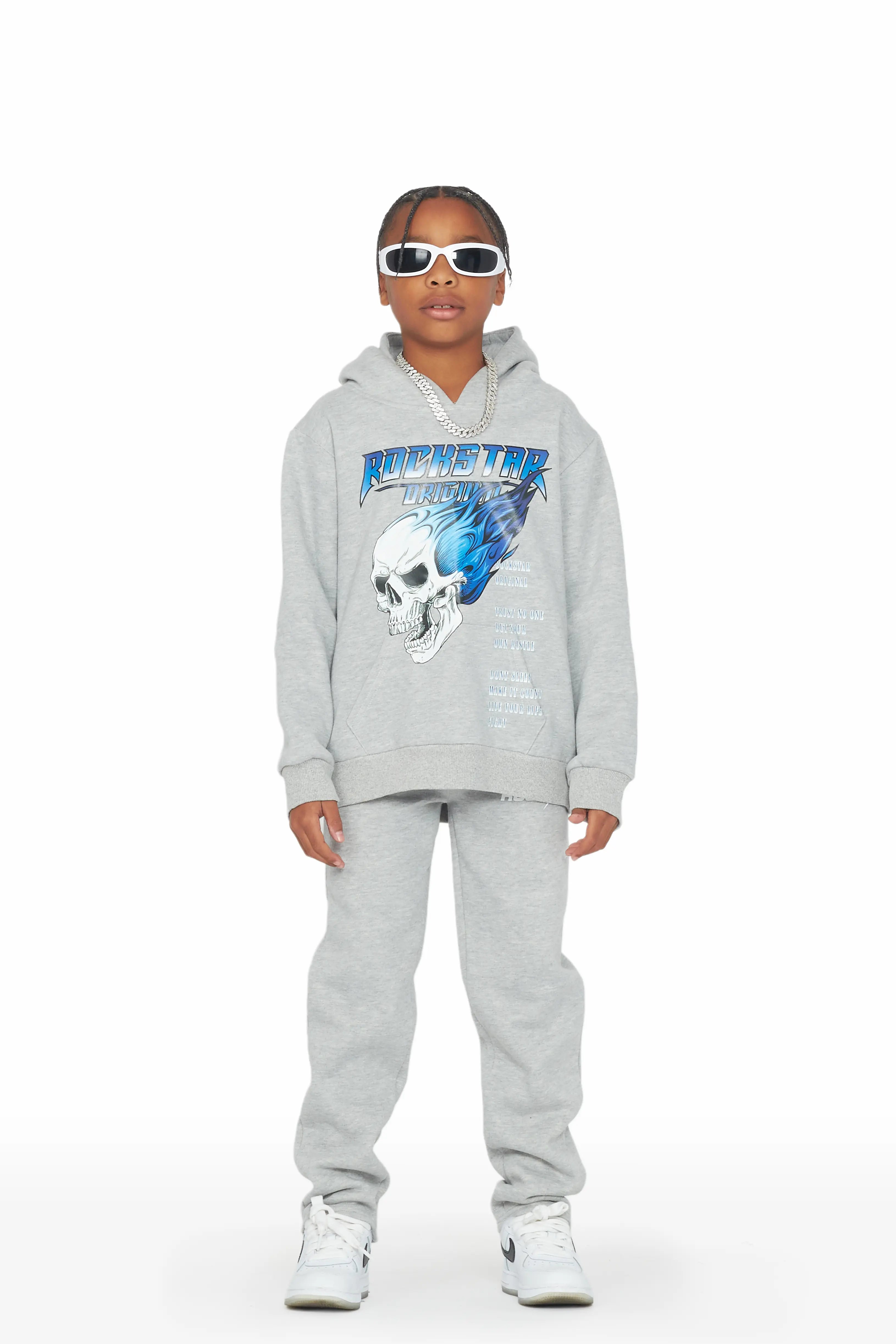 Boys Ward Grey Slim Fit Track Set