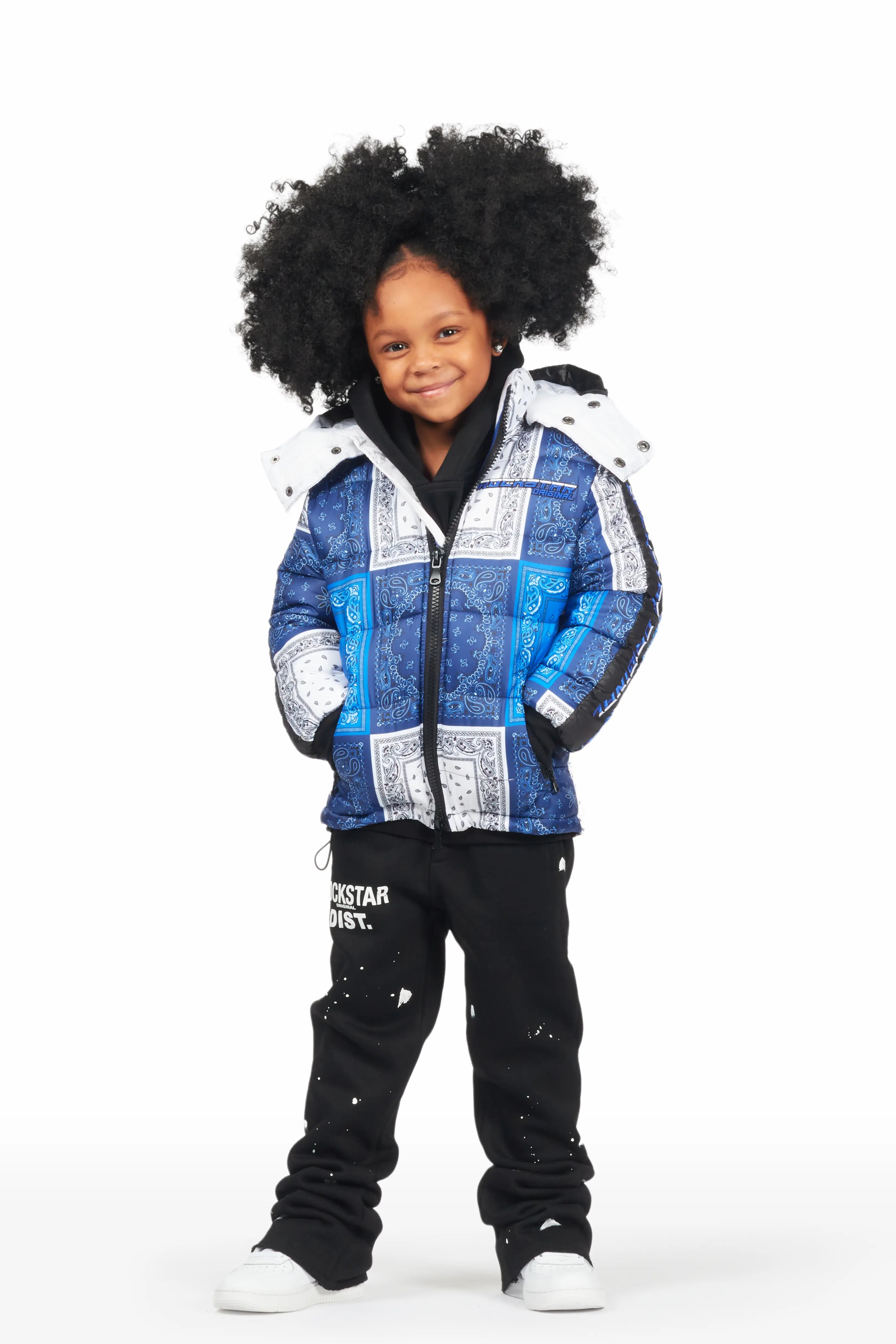 Girls Kyra Blue Puffer Jacket