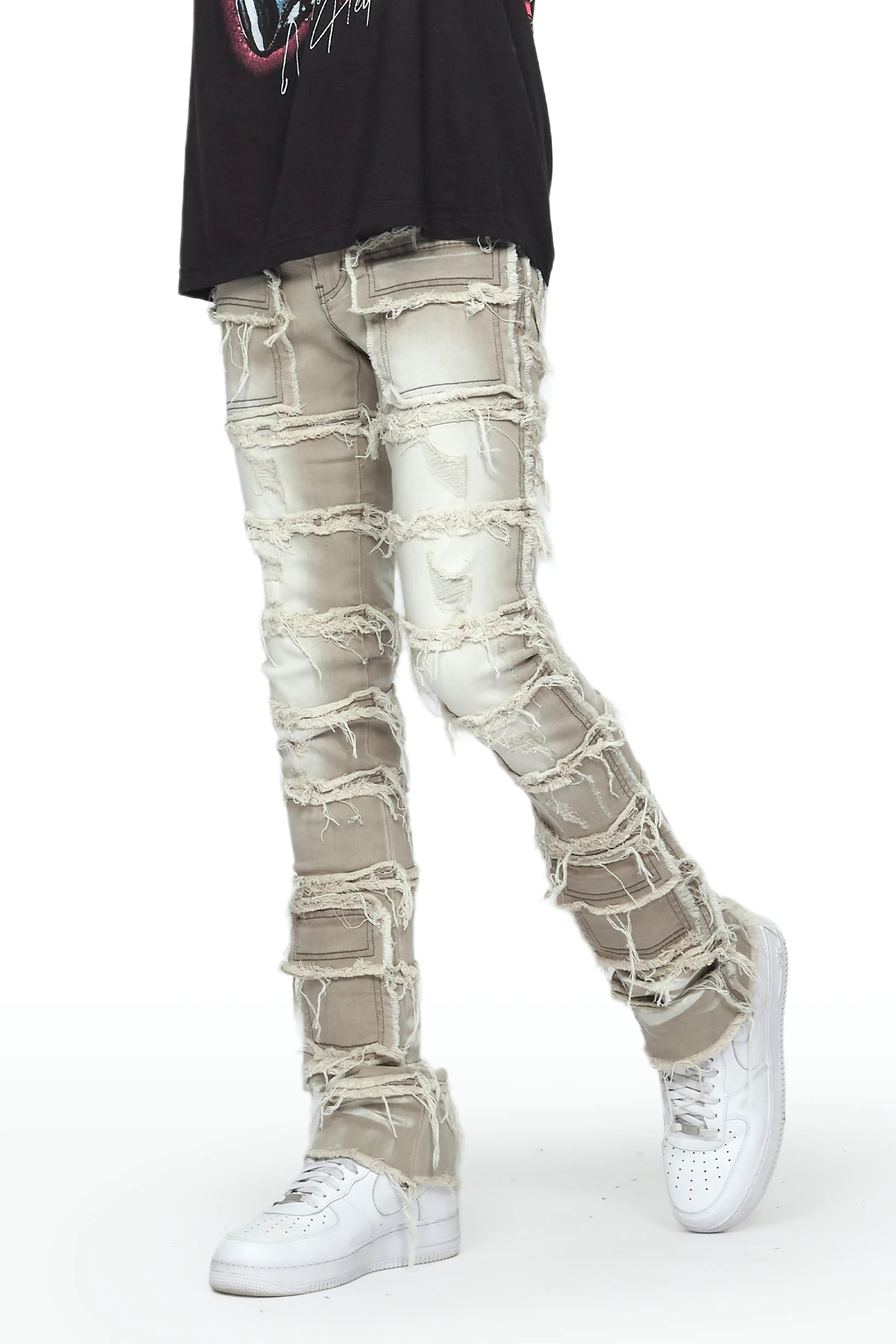 Jsezml Mens Ripped Jeans, Distressed Destroyed Slim Fit Straight Leg Denim  Pants Casual Fashion Comfort Pants - Walmart.com