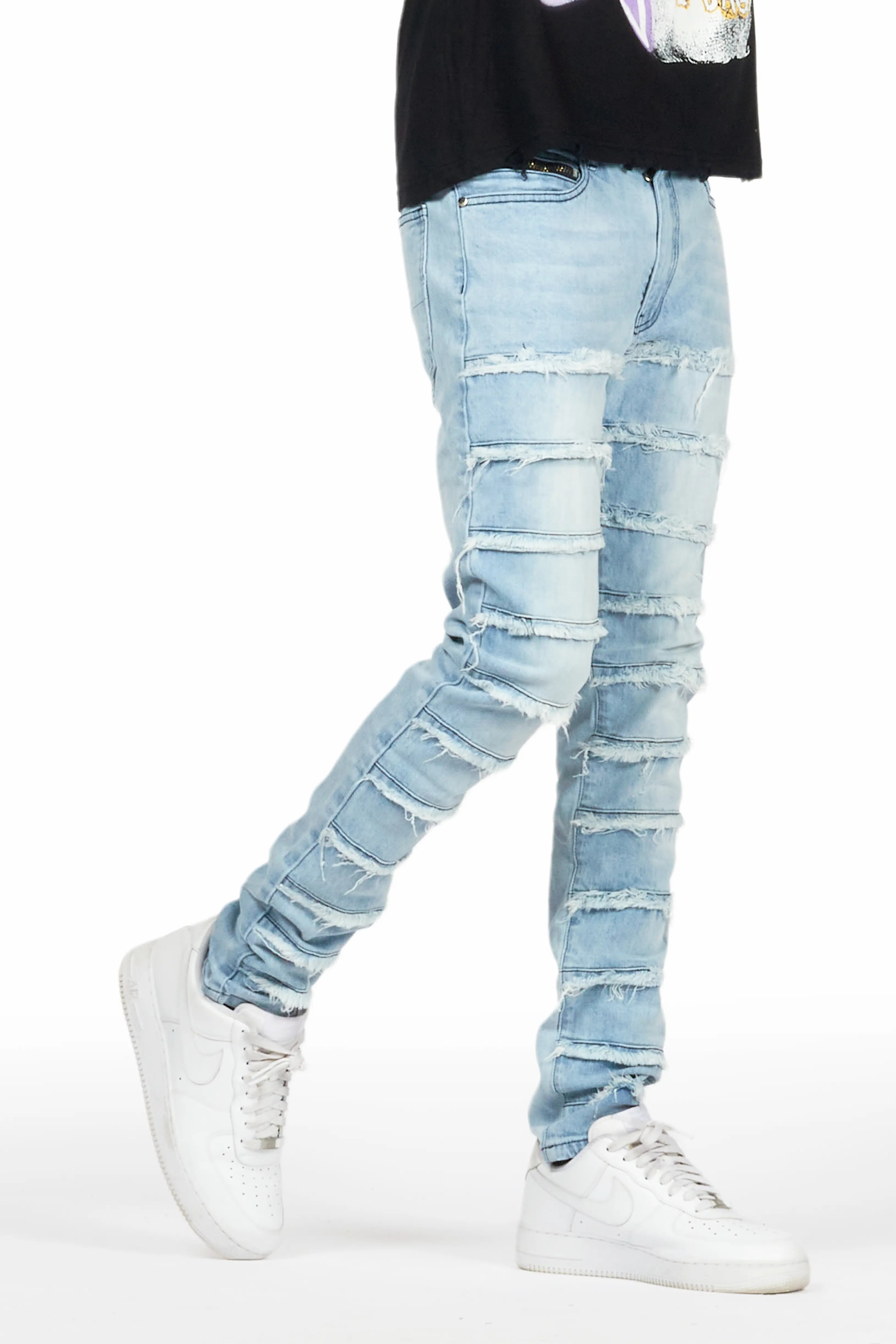 Waylon Blue Frayed Slim Fit Jean