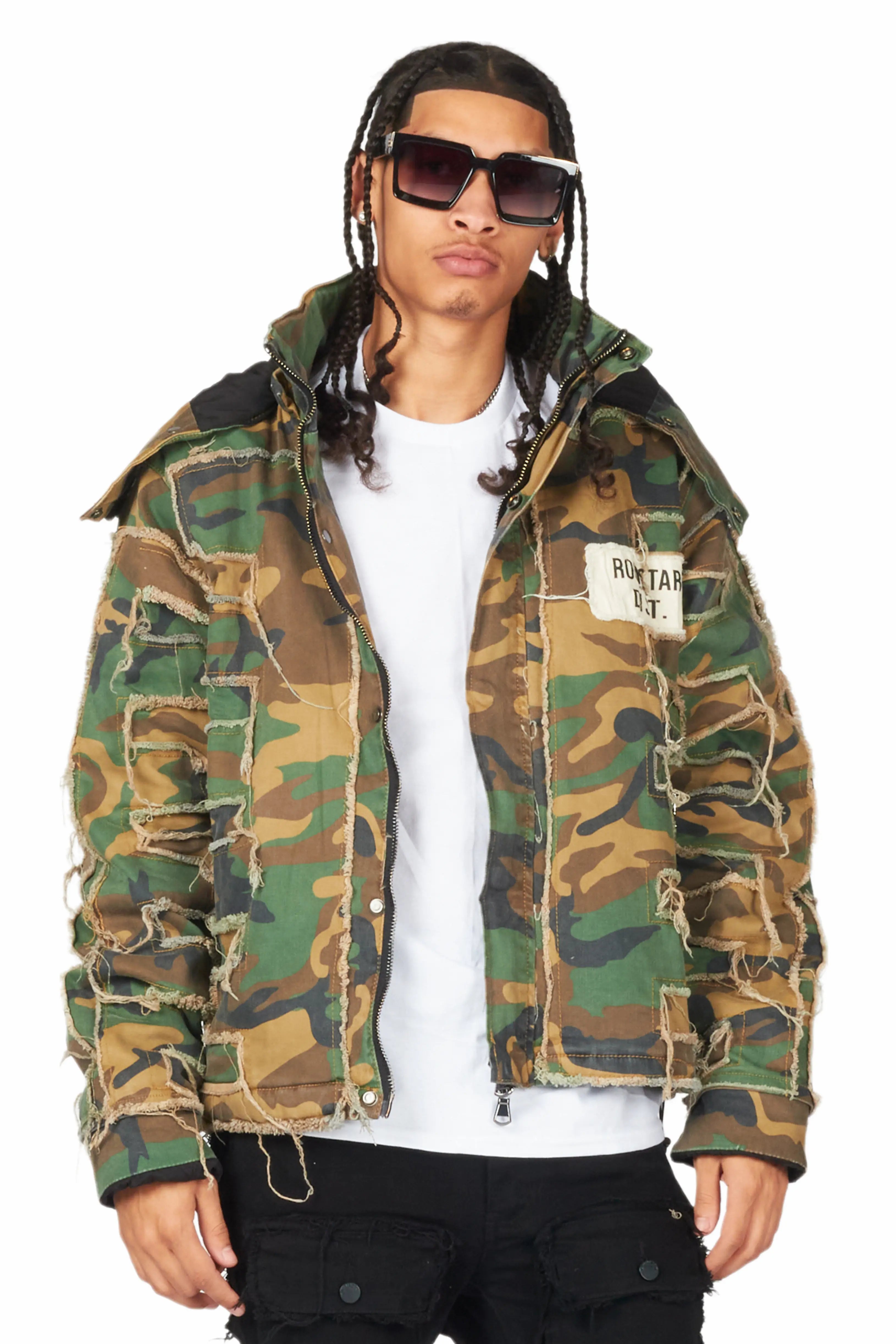 Shake Faded Camo Puffer Jacket