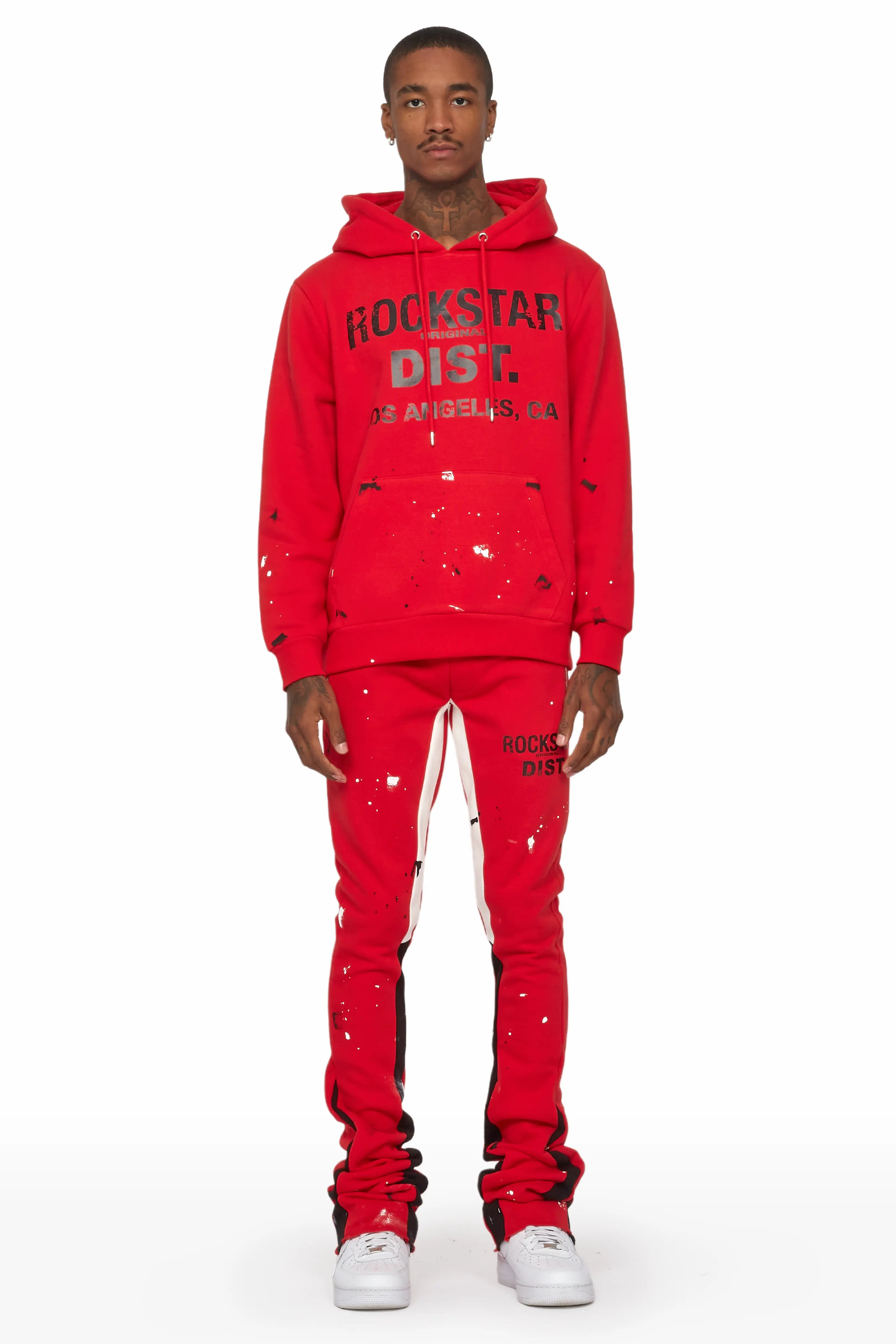 Men's Red Tracksuit, Red Sweat Suit