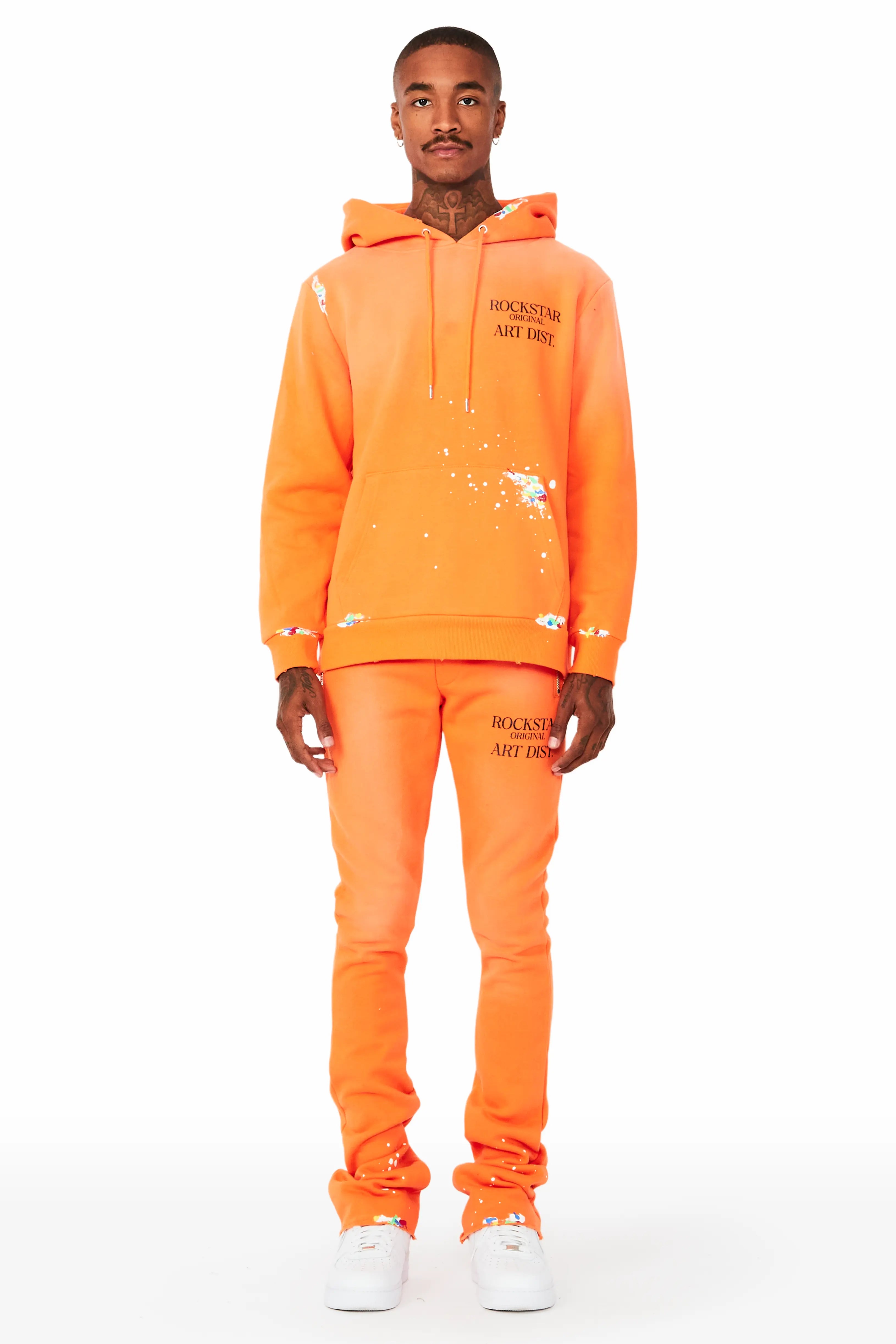 Orange aesthetic hoodie sale