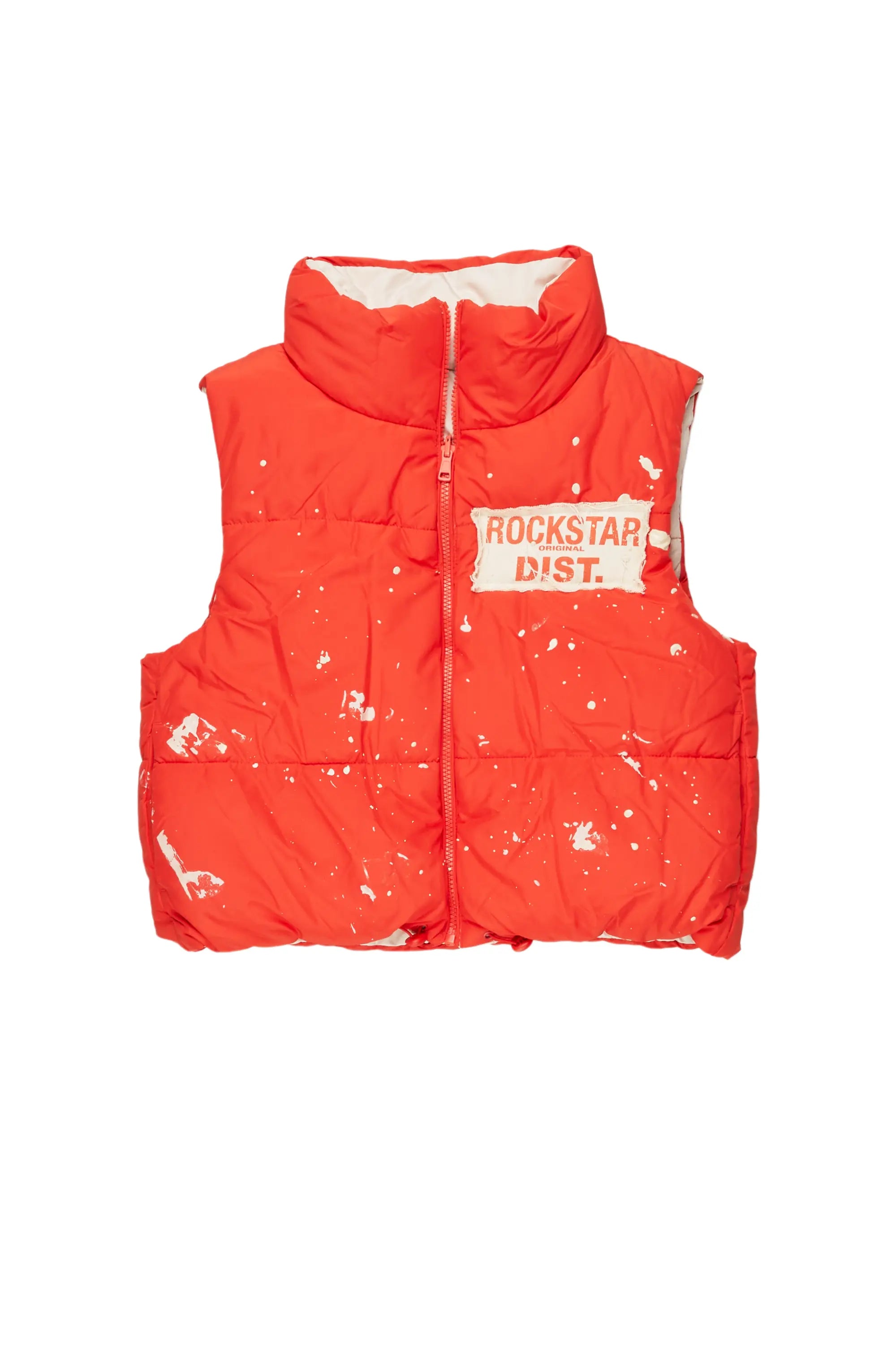 Paige Orange Puffer Vest