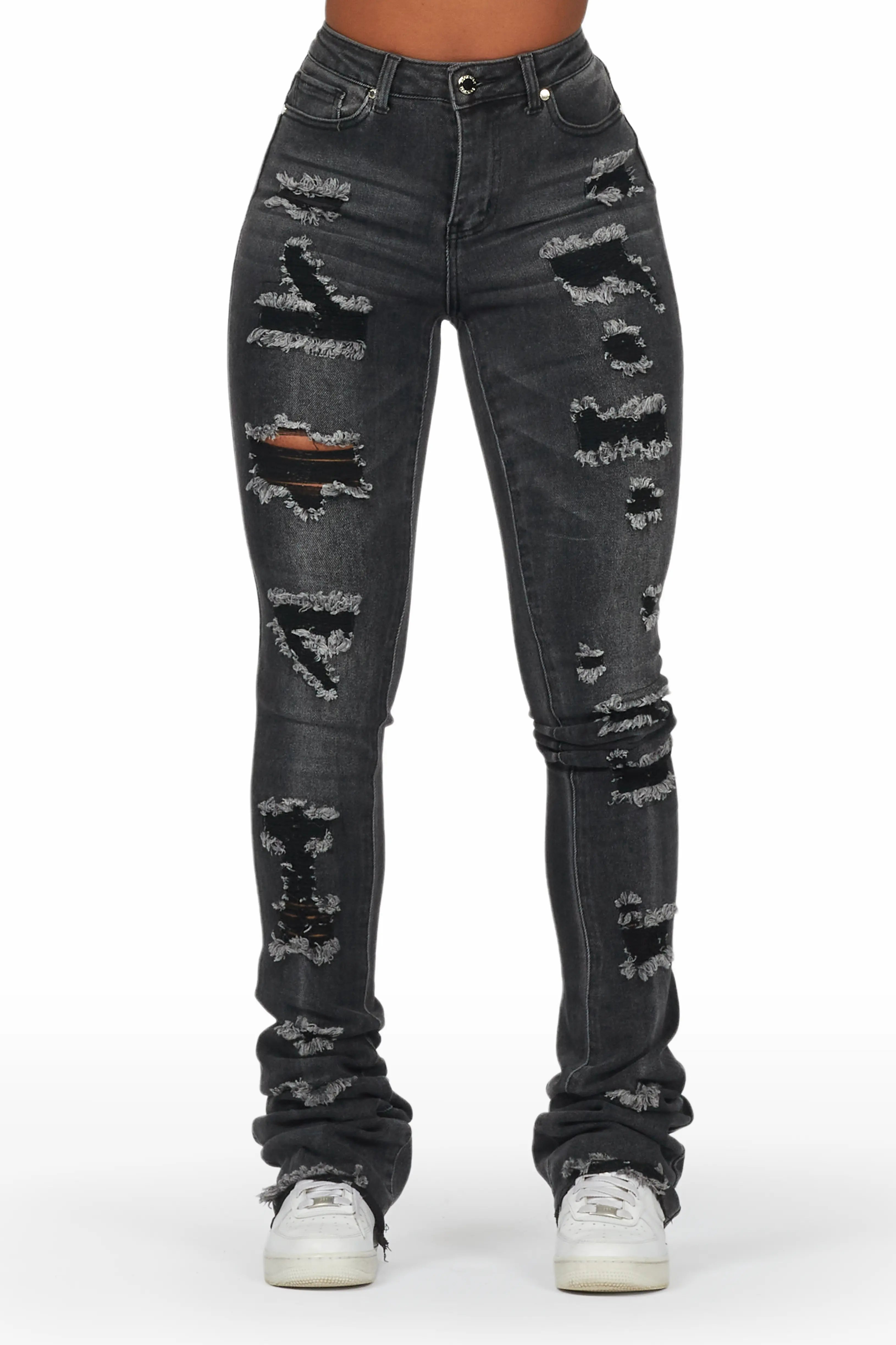 Remy Black Super Stacked Jean