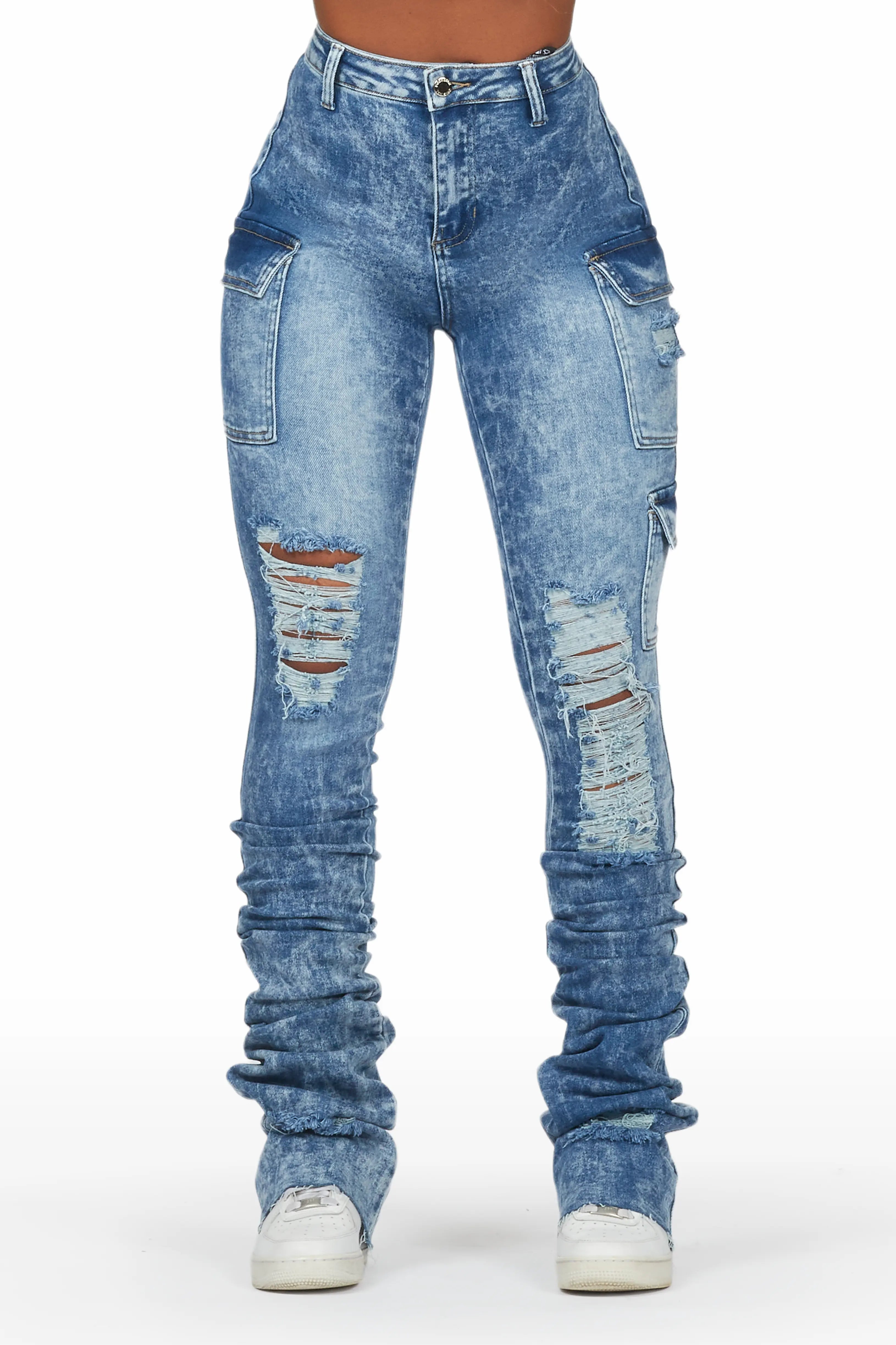 Women's Stacked Jeans: Ripped, Skinny, High and Low Waist Stacked Jeans
