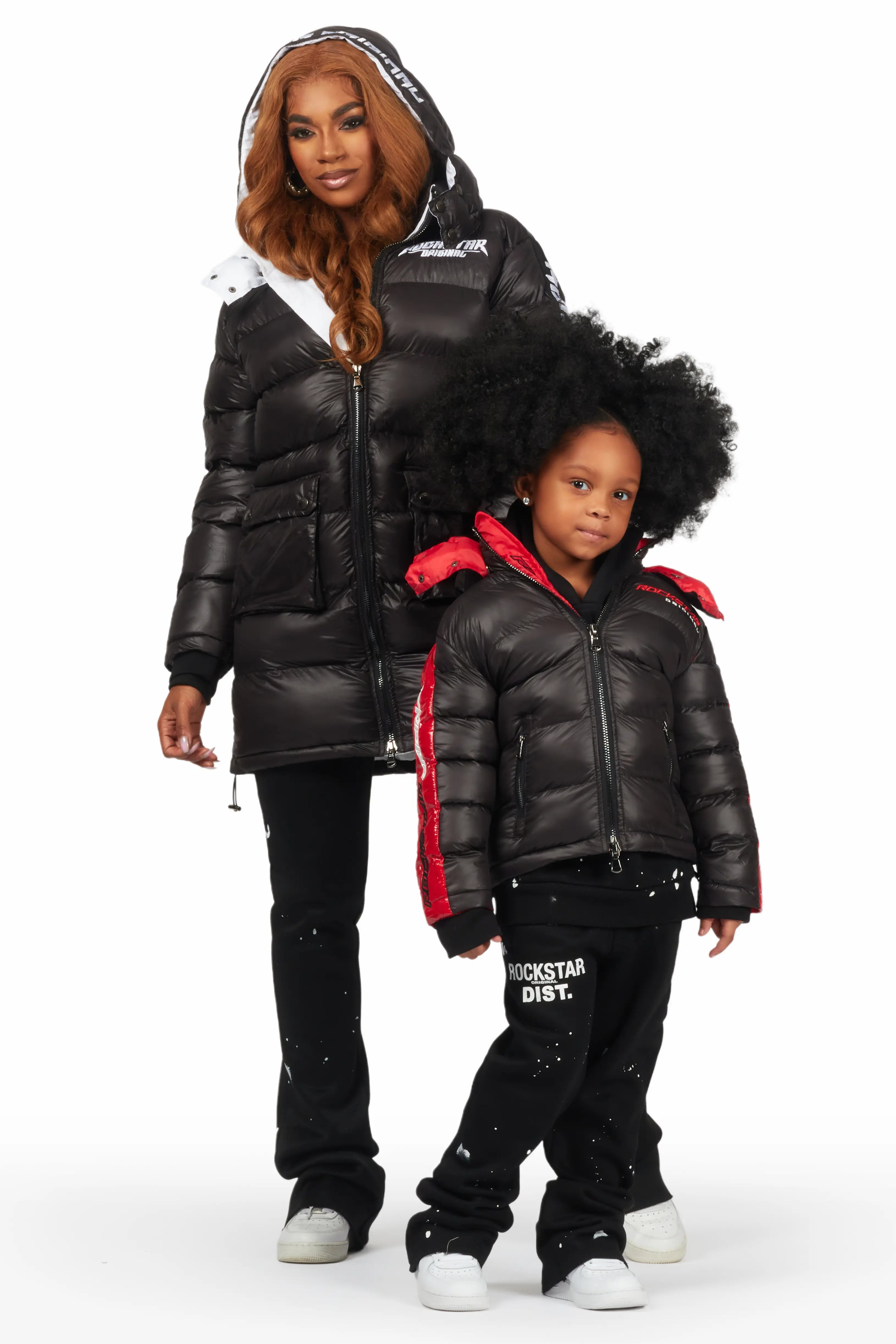 Girls Alaina Black Puffer Jacket