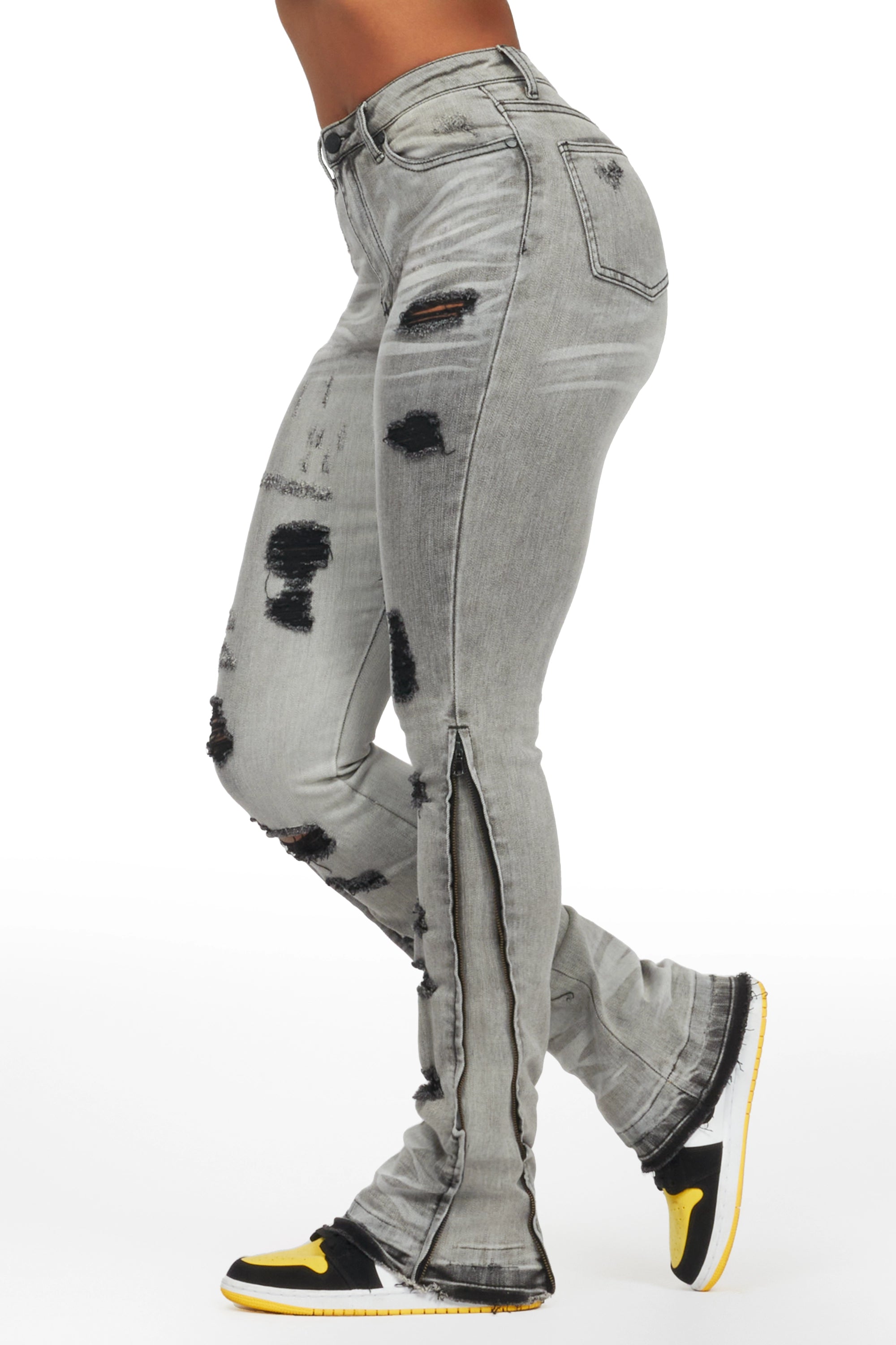 Whitley Grey Stacked Jean