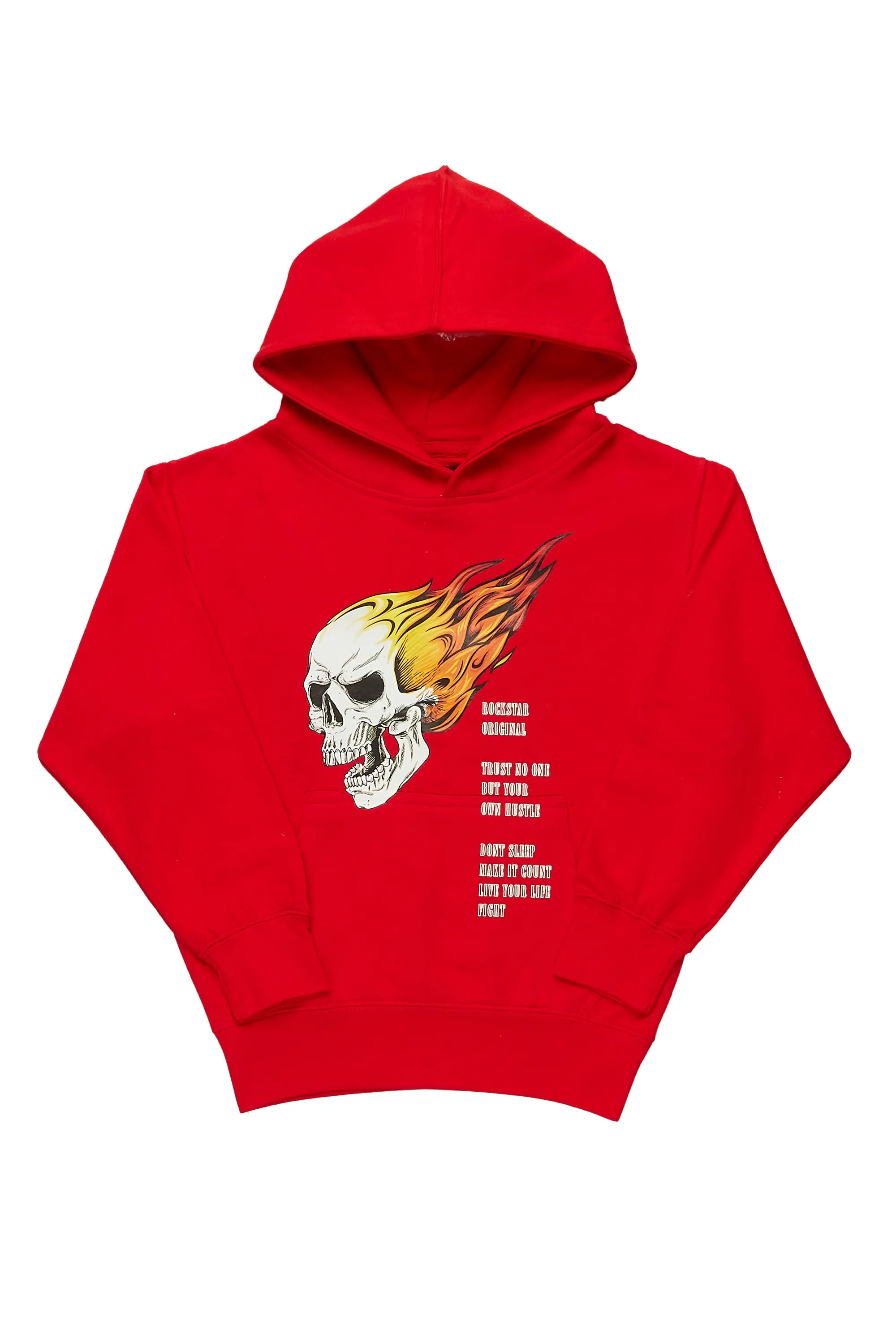 Boys Isaac Red Graphic Hoodie