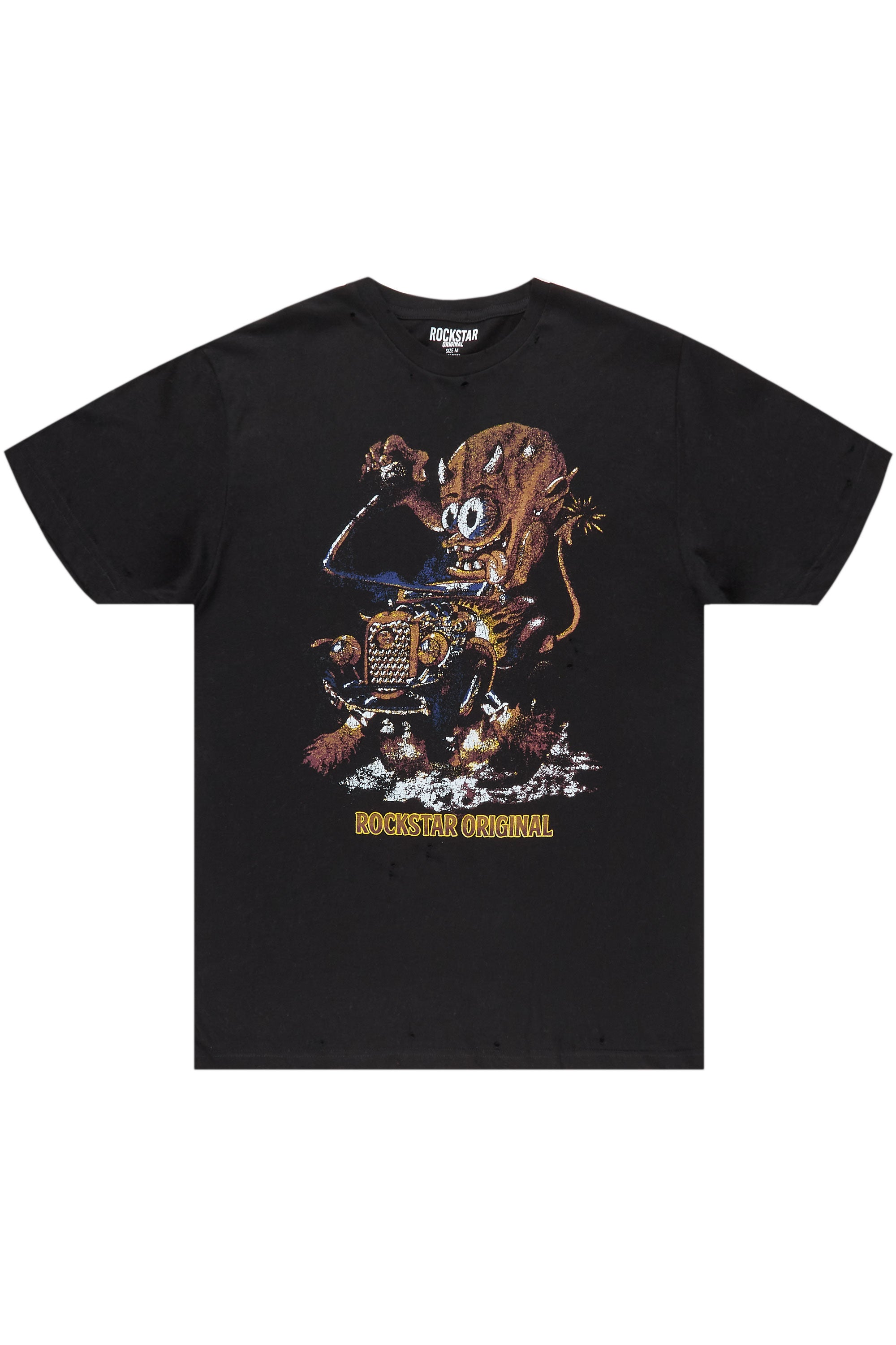 Cora Jet Black Graphic T-Shirt