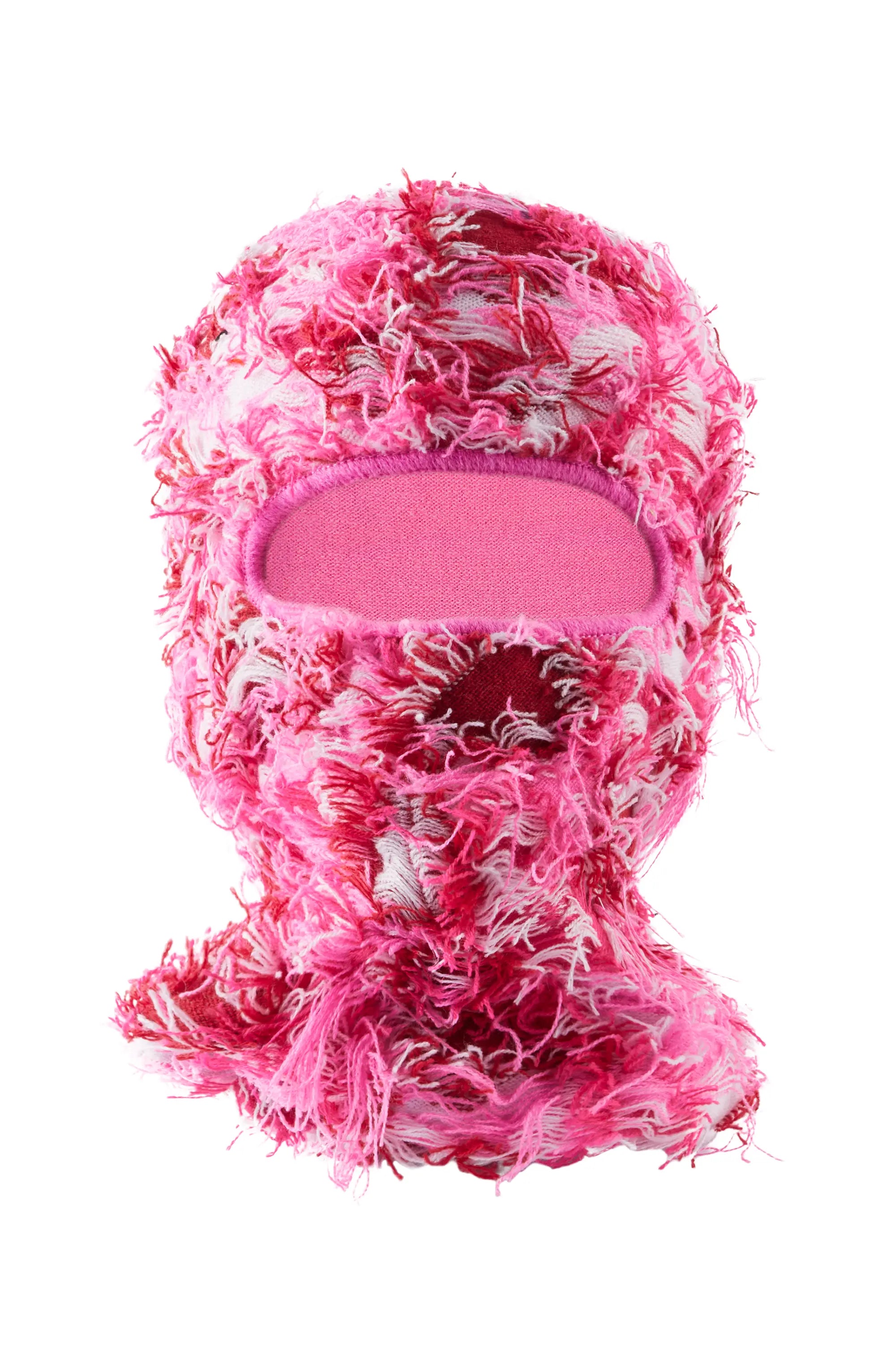 Boys Otto Pink Fuzzy Ski Mask