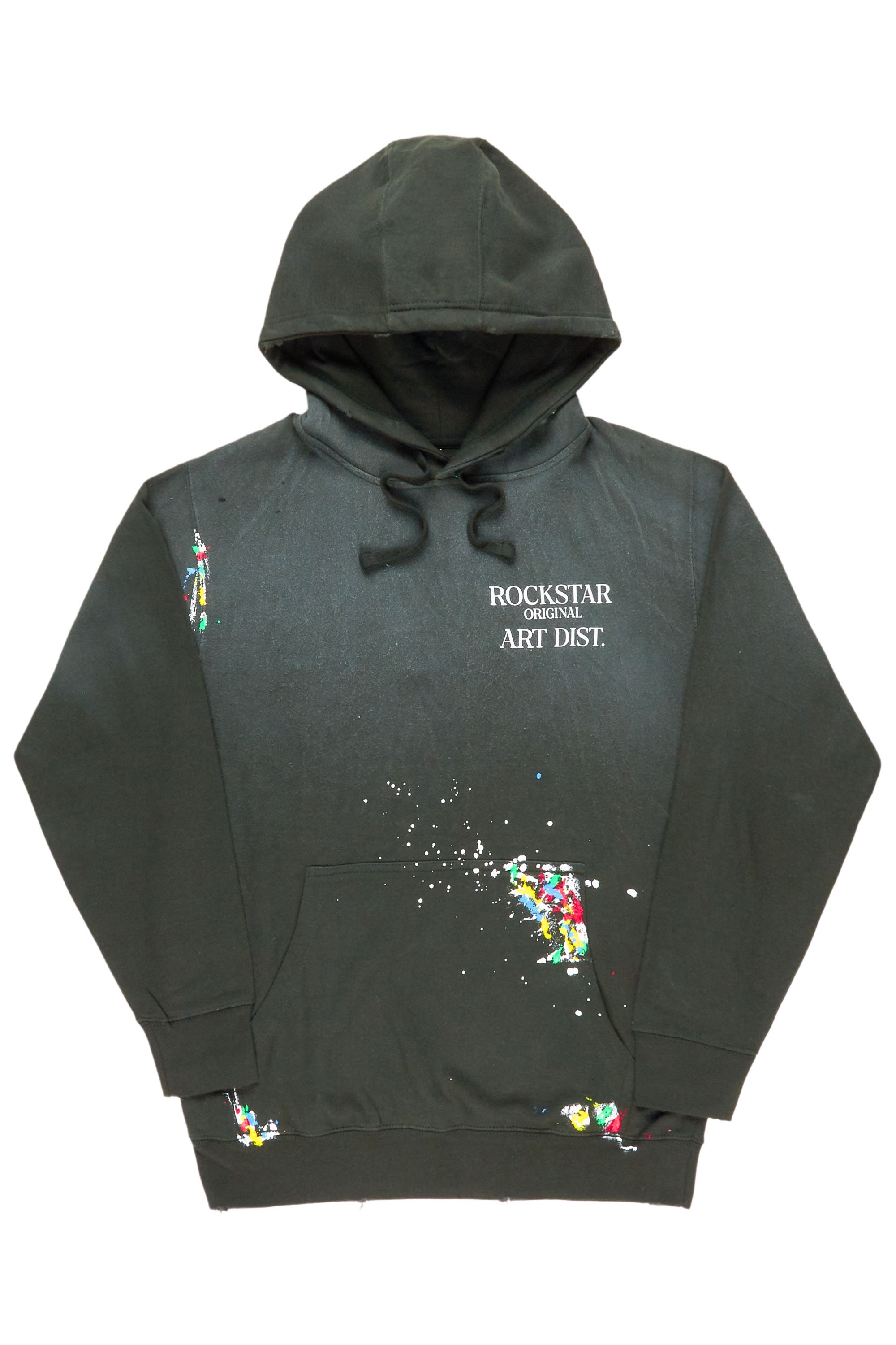 NTWRK - Rockstar Art Dist. Dark Green Graphic Hoodie