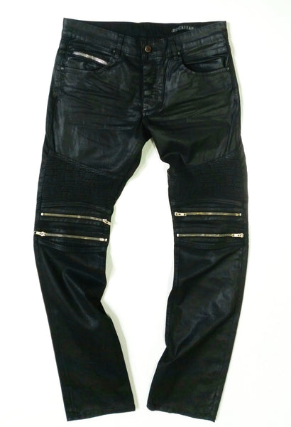 Biker Jeans | 213 Waxed Black Biker Jeans | Rockstar Original