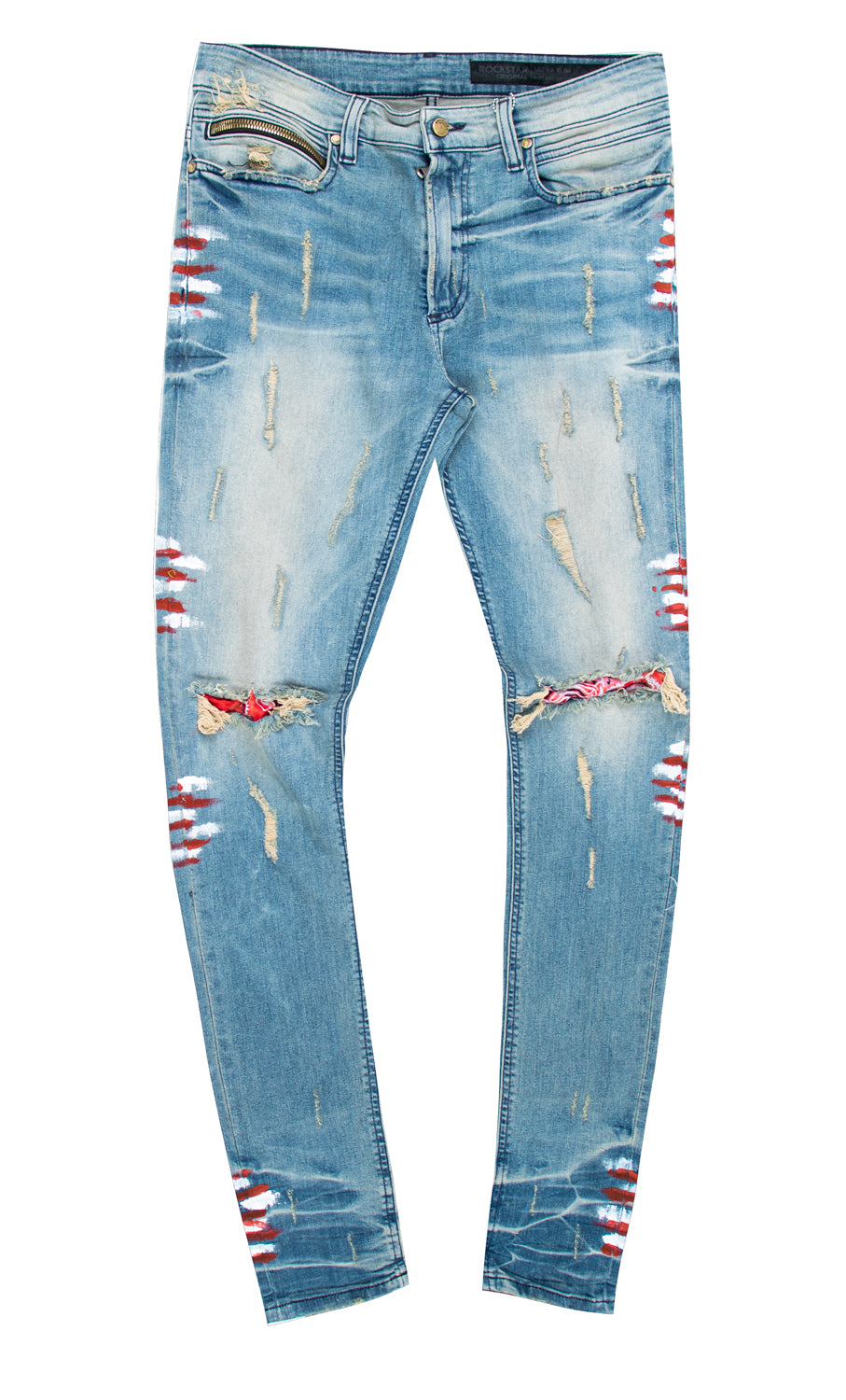 red rockstar jeans