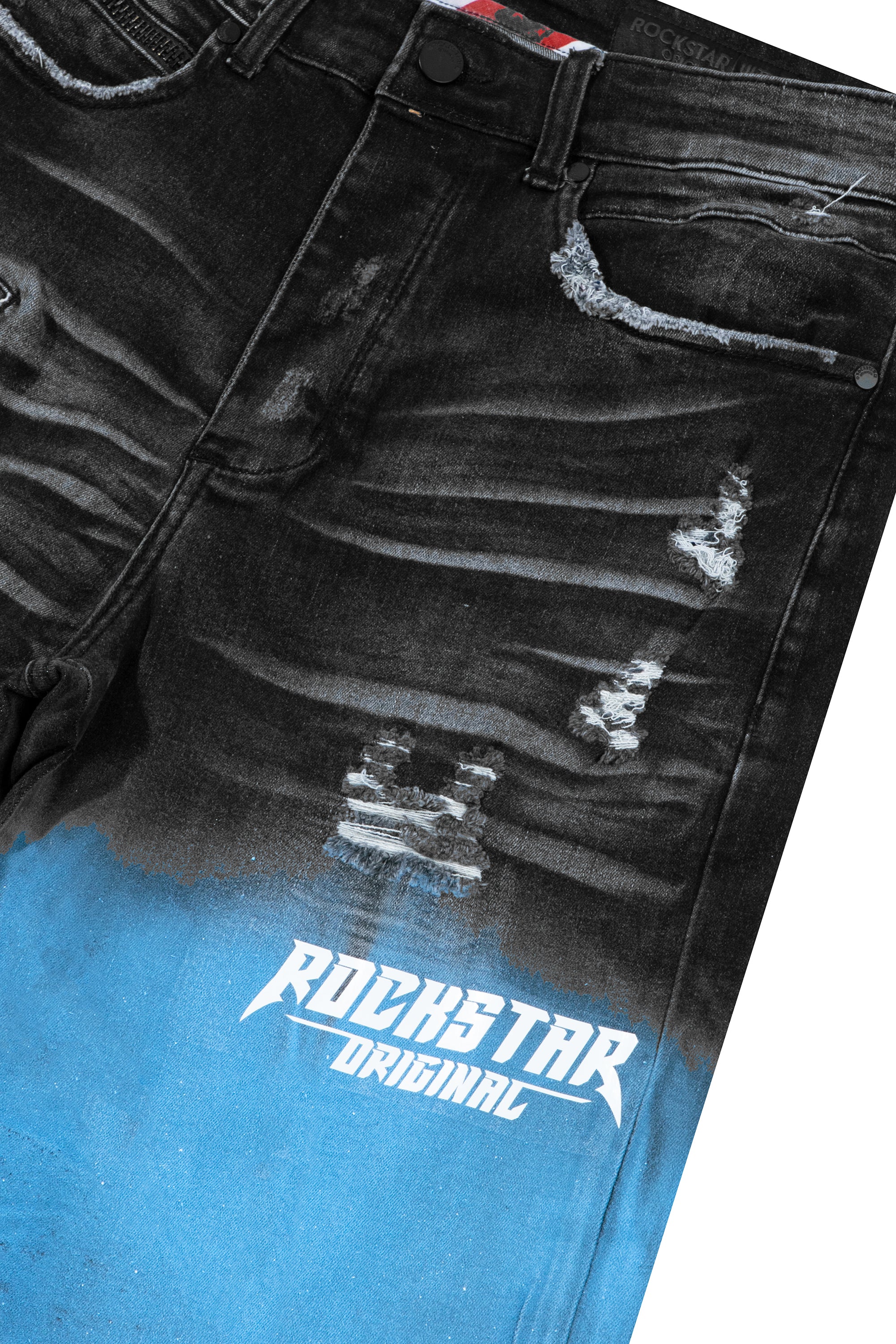 Rockstar Stack Pants In Black And Grey With DBF Puffer Logo. –  UNPRETENTIOUS AND COMPANY
