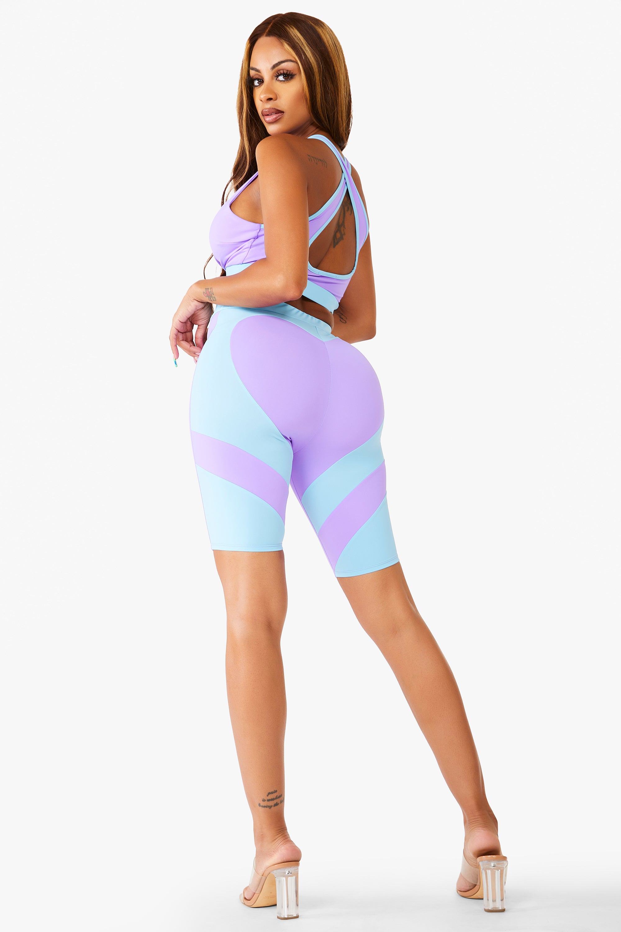 Biker Shorts Set: 2 Piece Womens Biker Short Sets