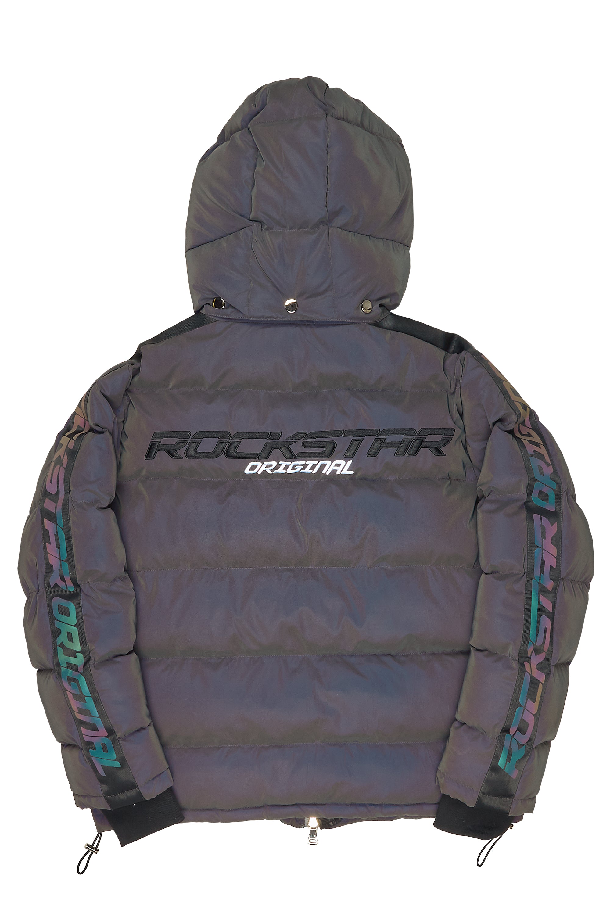 Sole Boy Rainbow Reflective Iridescent Puffer Jacket