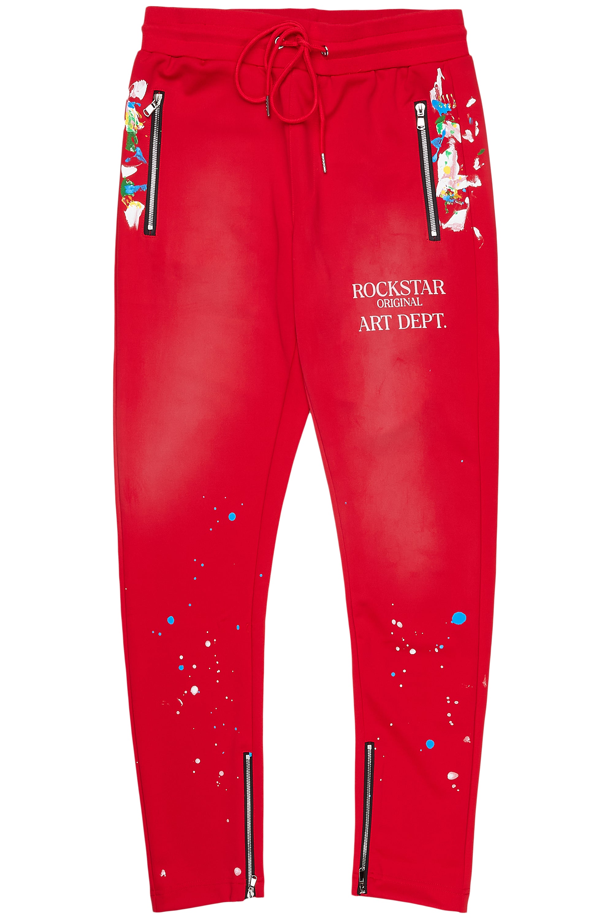 Rockstar Art Dist. Red Trackpant