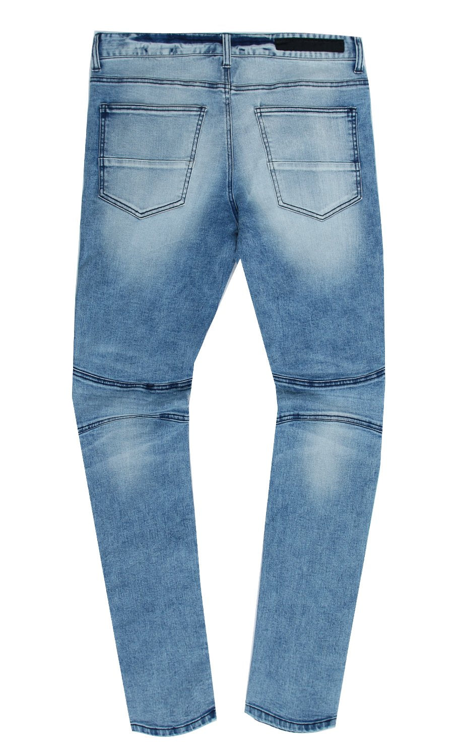 light blue moto jeans