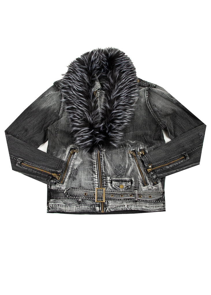 rockstar jacket with faux fur