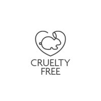 Cruelty free badge with Bunny inside of a heart