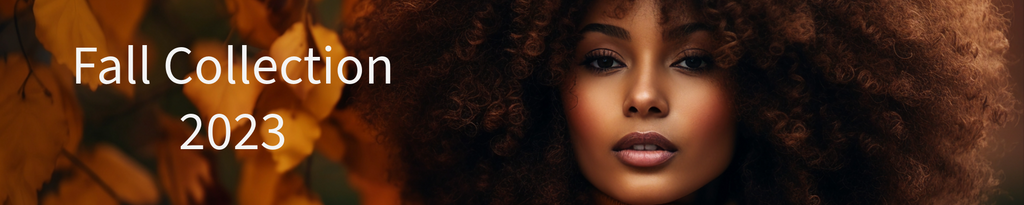 African American model wearing fall colors in makeup and clothing with fall leaves in backgroud